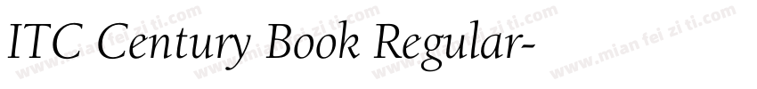 ITC Century Book Regular字体转换